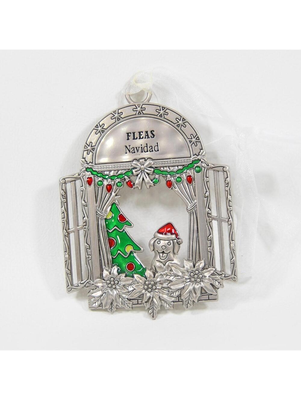 Ganz Feliz "Fleas" Navidad 3D Christmas Ornament Labrador Puppy Dog Lover Joke